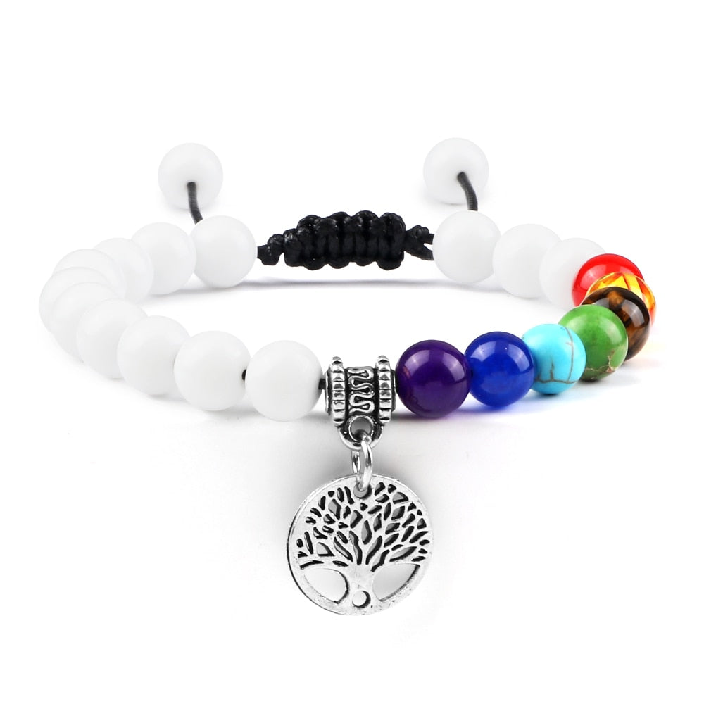 7 Chakra Life Tree Bracelets Natural Stone Healing