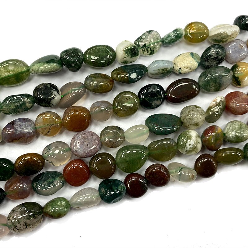 Fine 8-10mm Natural Stone Morganite Lapis Aventurine
