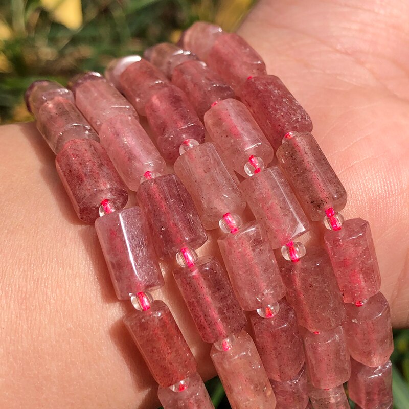 Natural Stone Beads Cylinder Prehnite