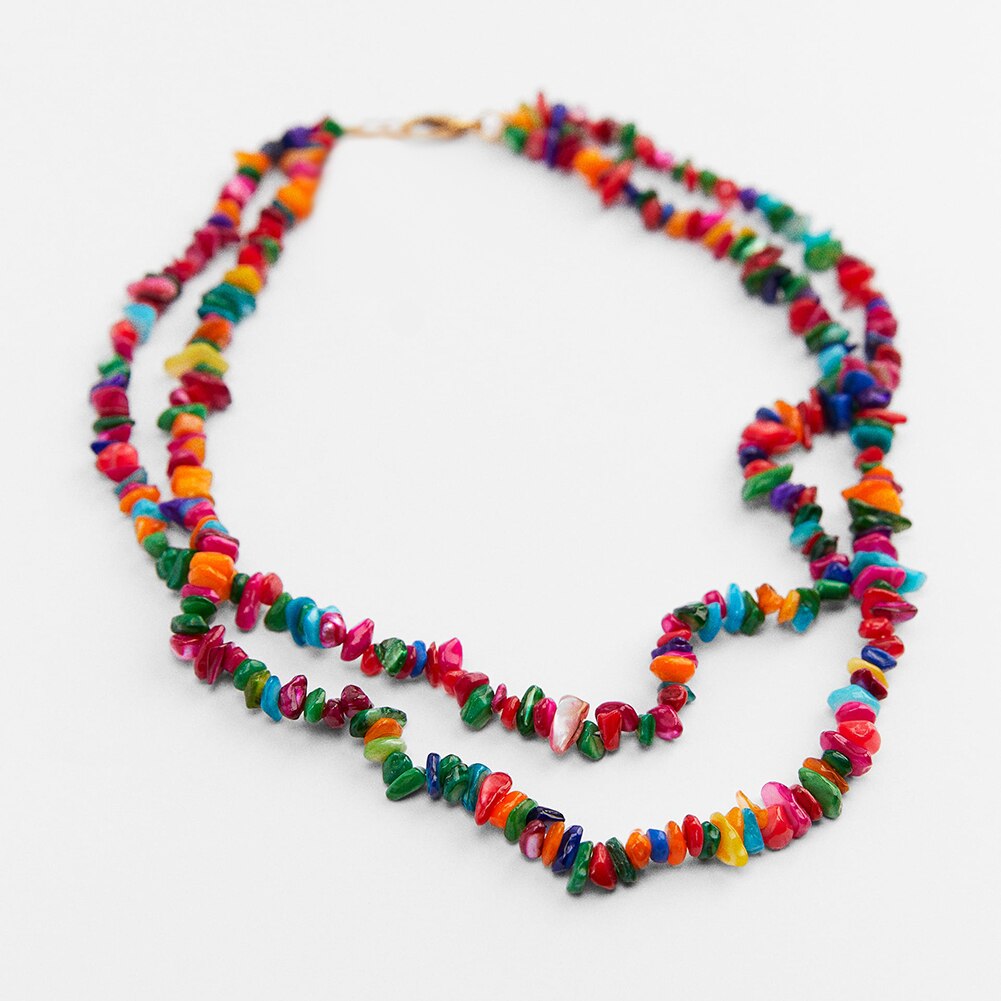 Stone Pearl Necklaces for Women Bohemian Beads