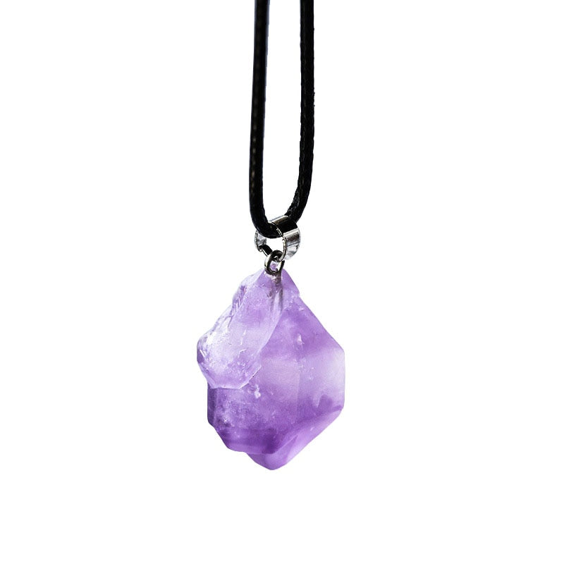 Crystal Uruguay Rough Stone Pendant Energy Healing
