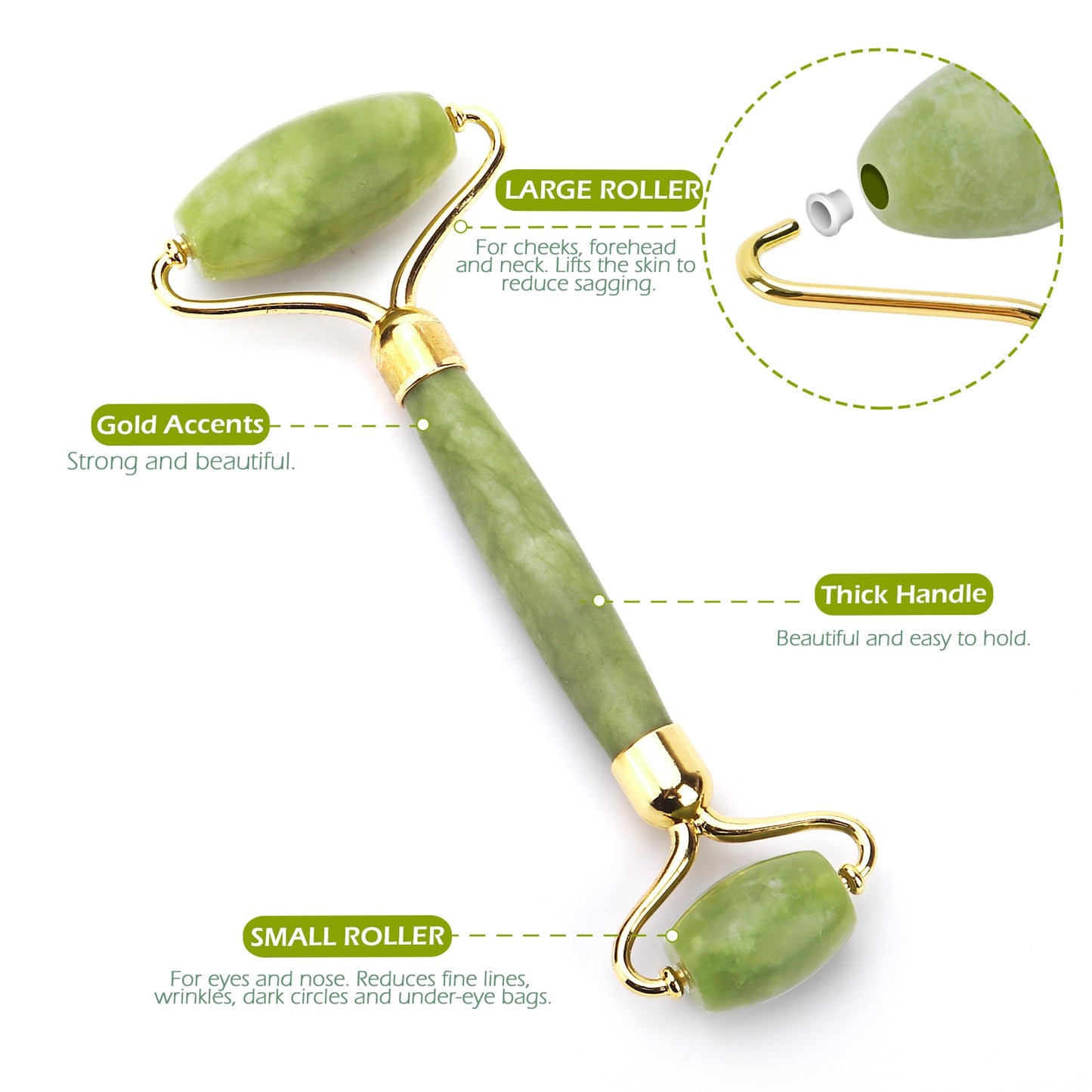 Facial Massager Roller Scraper Double Heads