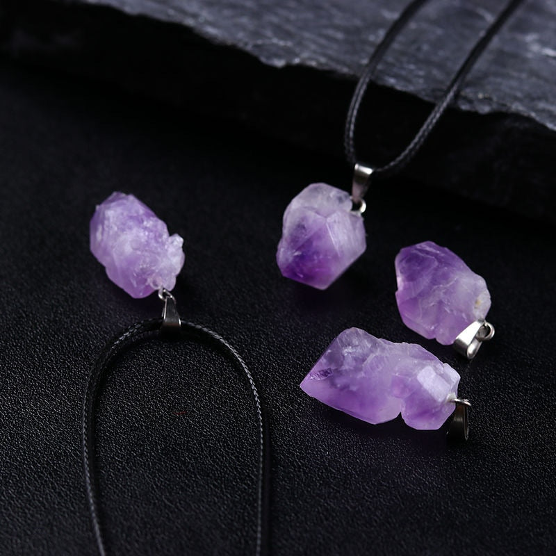 Crystal Uruguay Rough Stone Pendant Energy Healing