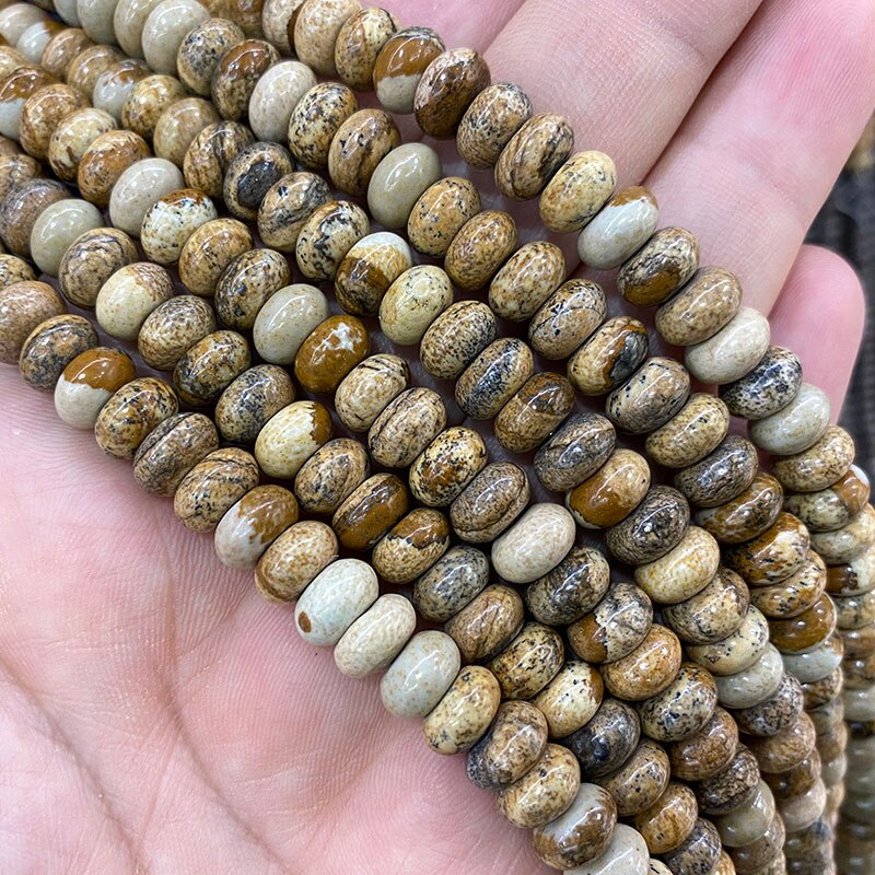 Rondelle Natural Stone Jades Agat Labradorite