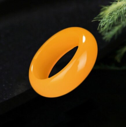 Natural green Hetian Jade Ring Chinese Jadeite