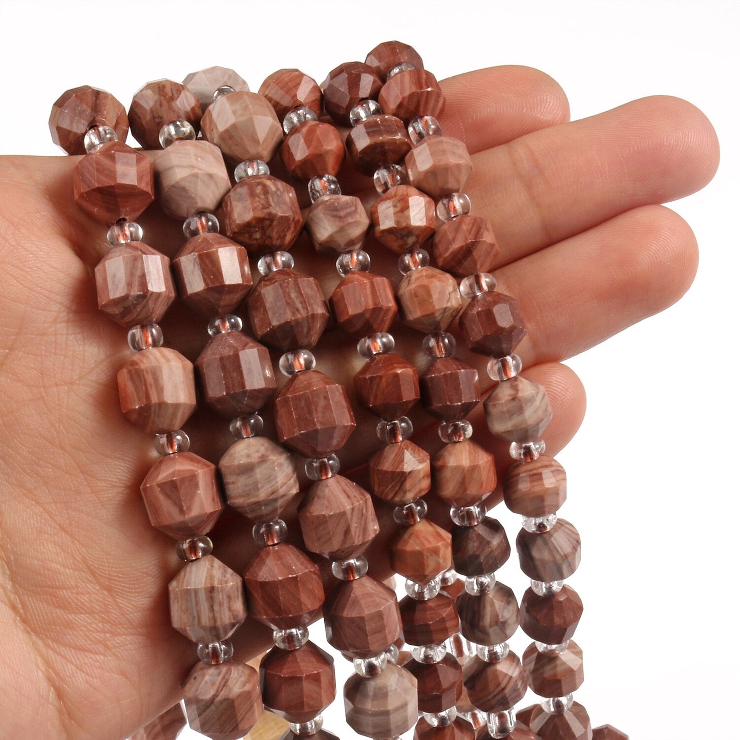 Natural Stone Faceted Amethyst Beads