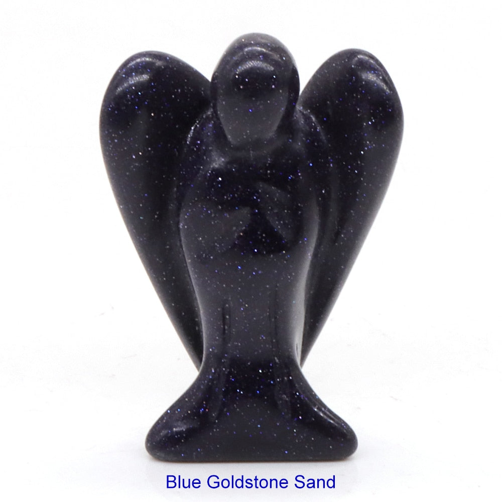 Guardian Angel Figurine Natural Healing Crystal Gem