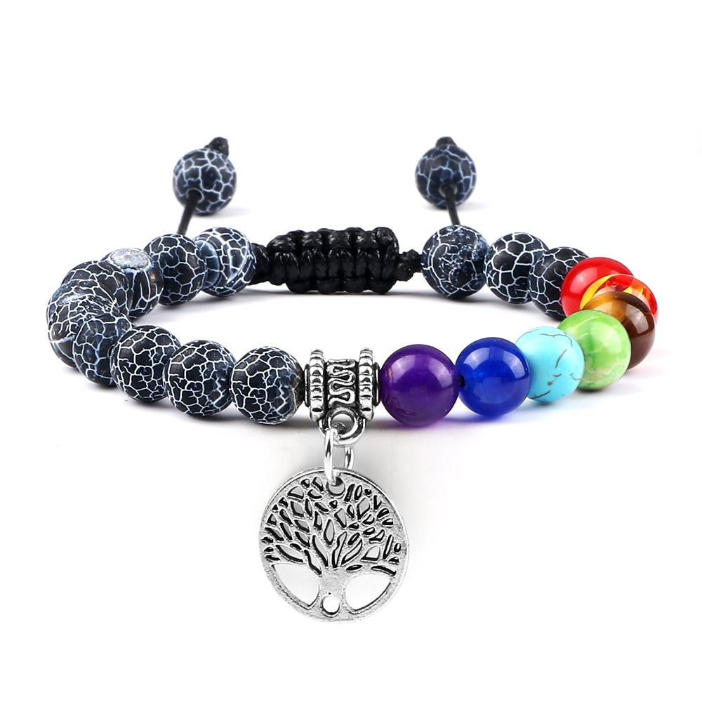 7 Chakra Life Tree Bracelets Natural Stone Healing