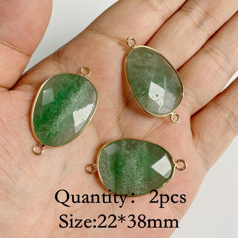 Natural Green Aventurine Jades Stone Pendant Beads