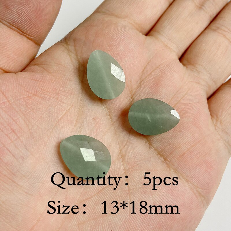 Natural Green Aventurine Jades Stone Pendant Beads