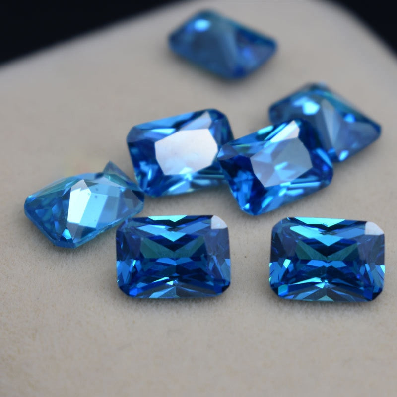 Natural Beryl Ceylon Blue Sapphire Gems Faceted Cut