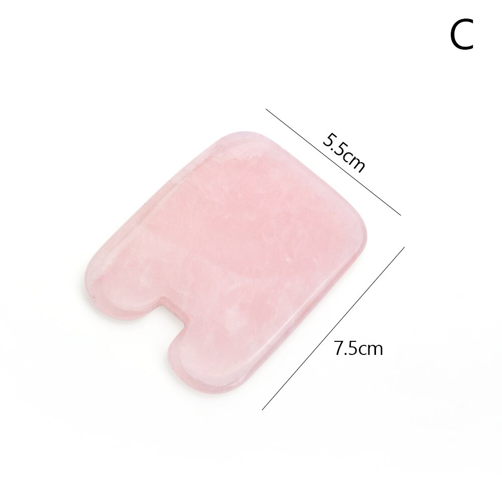 Natural Rose Quartz Jade Gua Sha Board Acupuncture