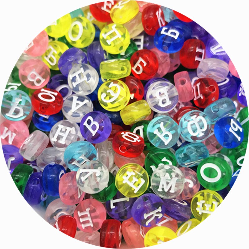 Letter Beads Oval Shape Mixed Alphabet