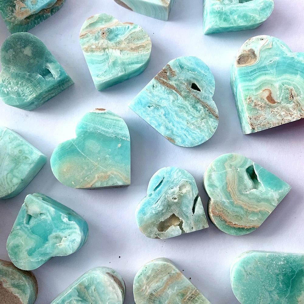 Crystals Heteropolar Ore Heart Shape Raw Stone