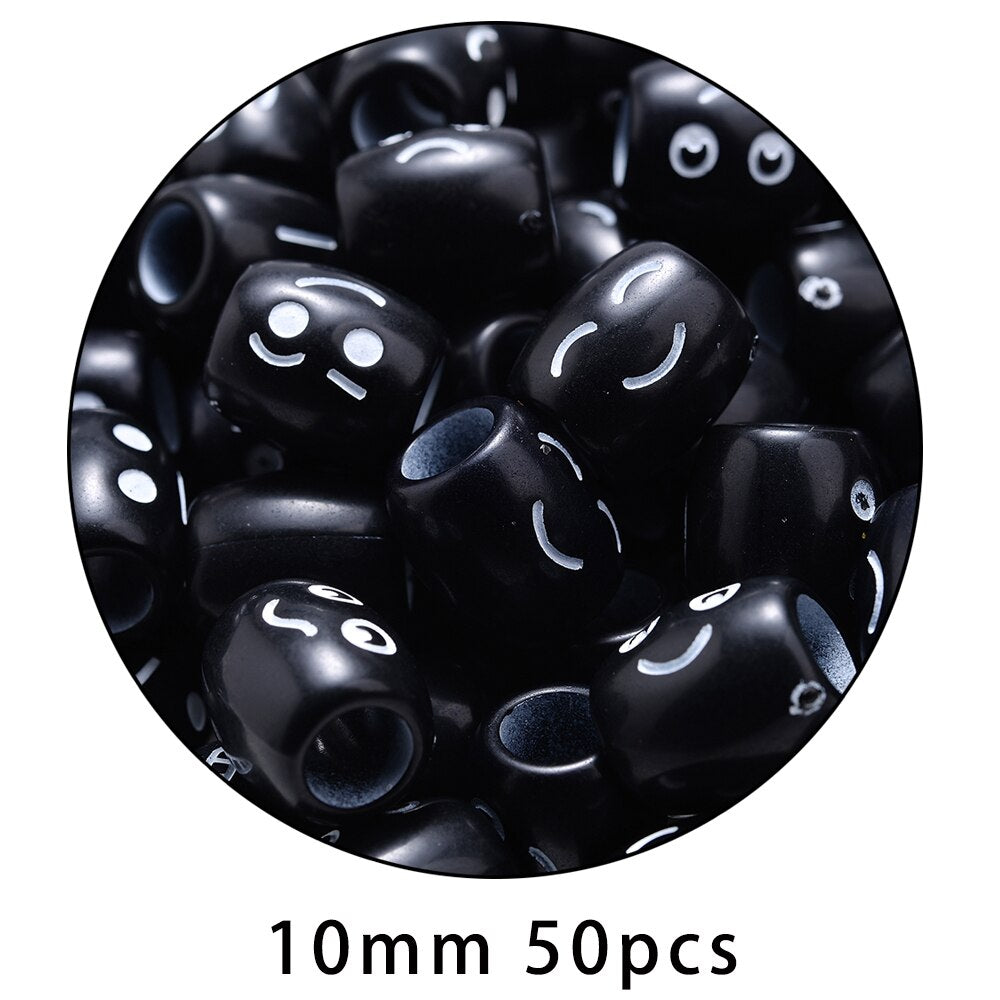 iYOE Mix Acrylic Smiley Beads Luminous Spacer Beads