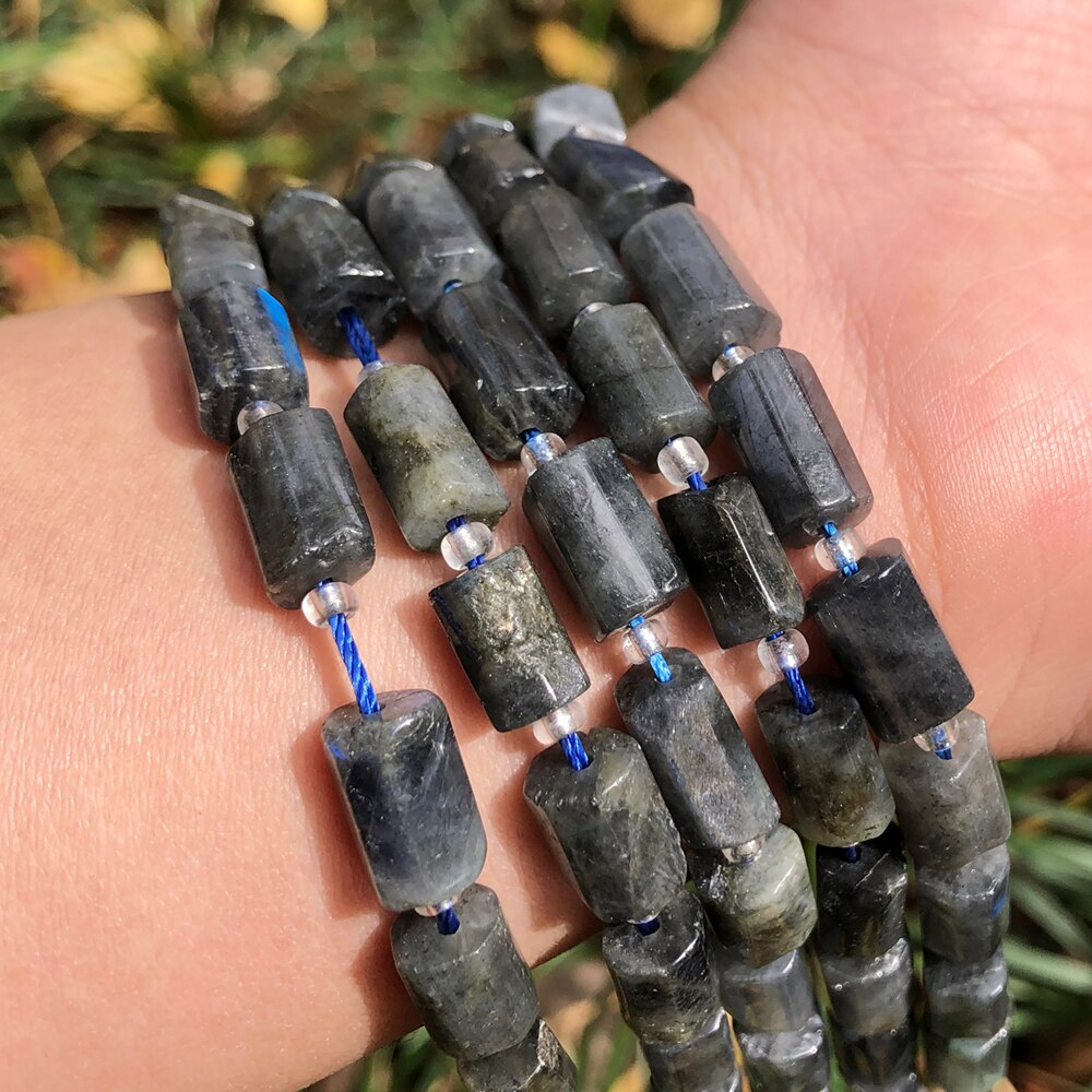 Natural Stone Beads Cylinder Prehnite