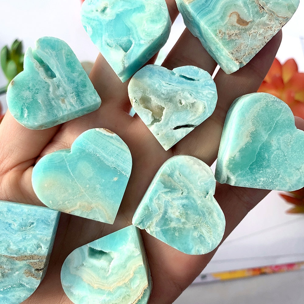 Crystals Heteropolar Ore Heart Shape Raw Stone