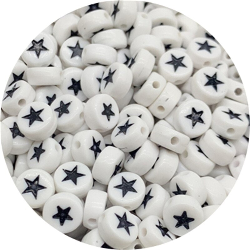 Letter Beads Oval Shape Mixed Alphabet