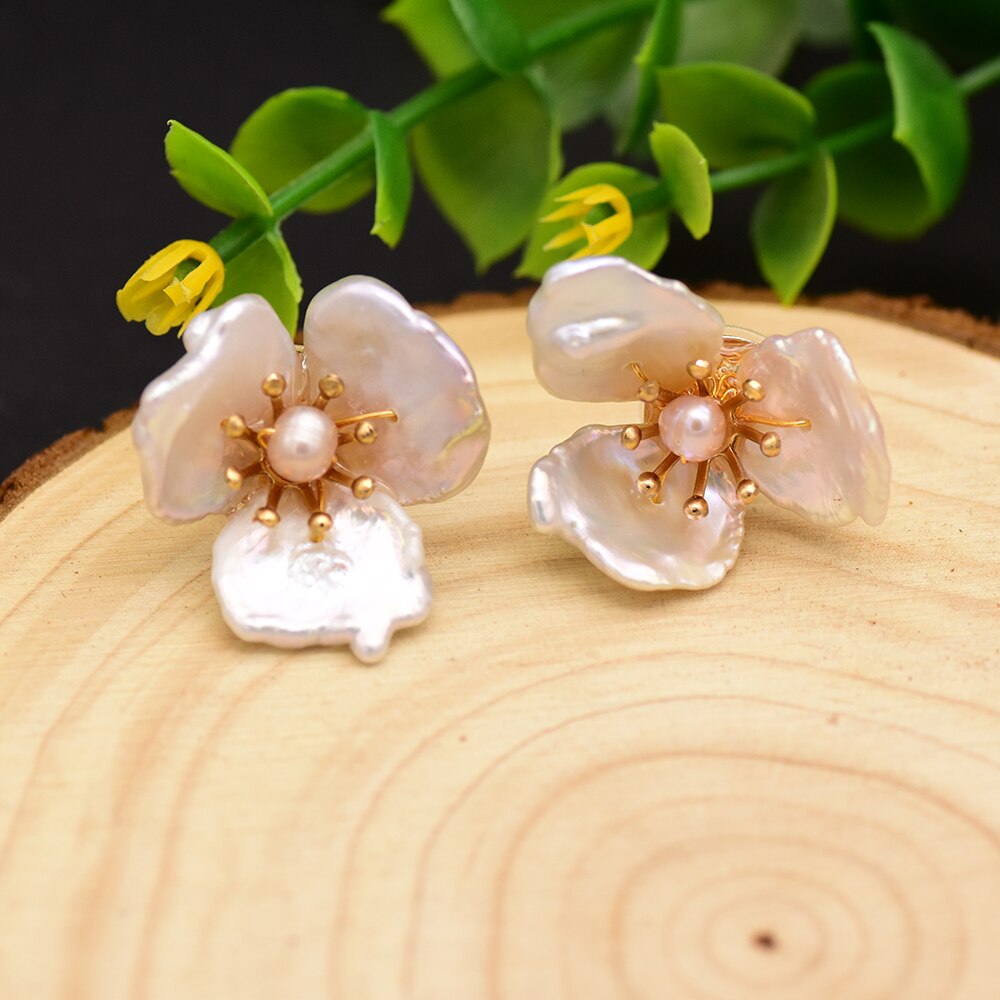 GLSEEVO Natural Pearl Natural Stone Fine Jewelry