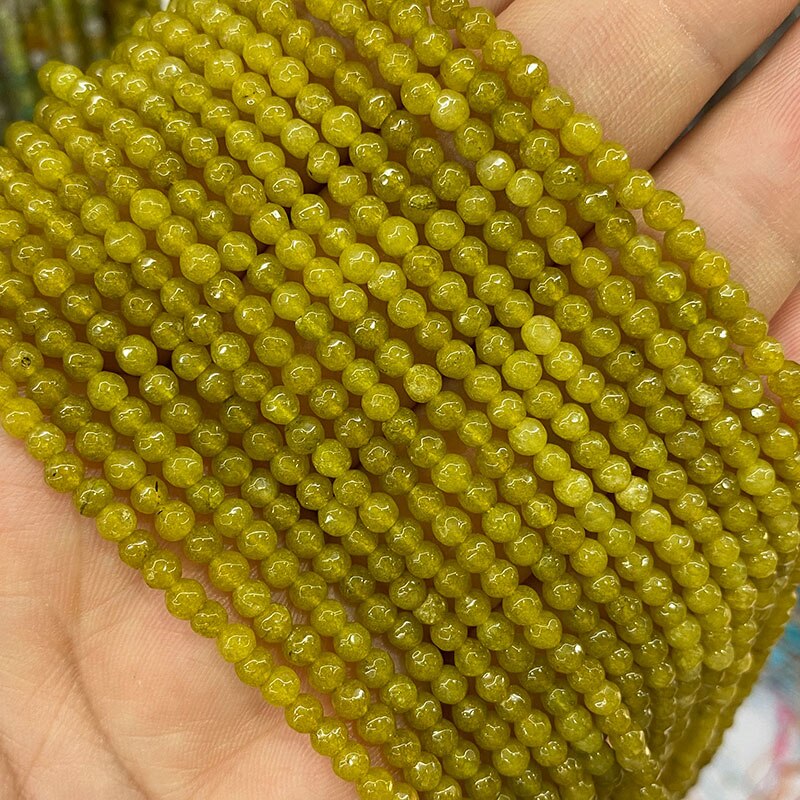 Natural Stone Faceted Round Spacer Beads Fire Agates