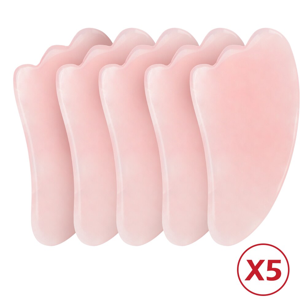 Rose Quartz Jade Stone Heart-shaped Triangle
