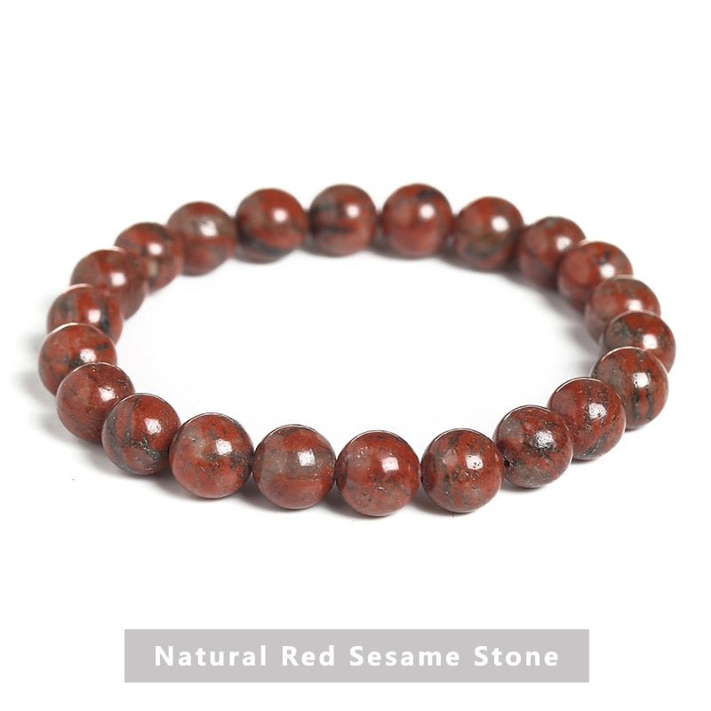 JD Natural Pyrite Bead Bracelets Women Men Vintage