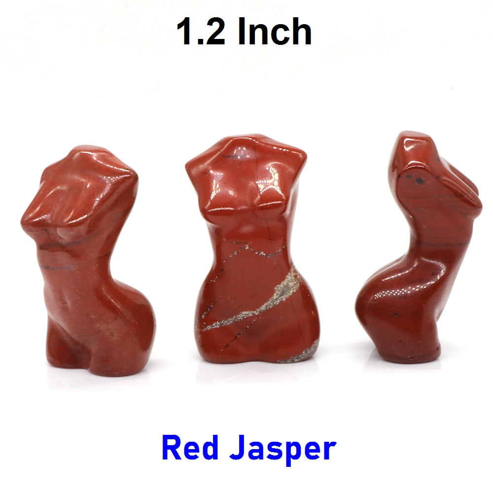 Stone Sex Lady Model Statue Mini Handmade Body Carved
