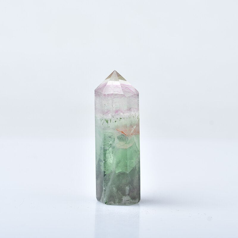 Natural Fluorite Stone Hexagonal Column