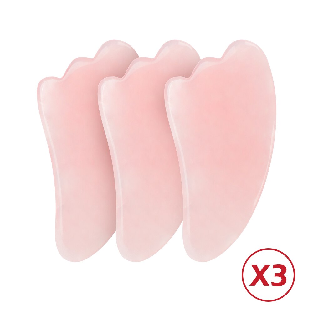 Rose Quartz Jade Stone Heart-shaped Triangle