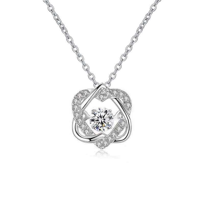 Moissanite Necklace for Women Sparkling Simulated