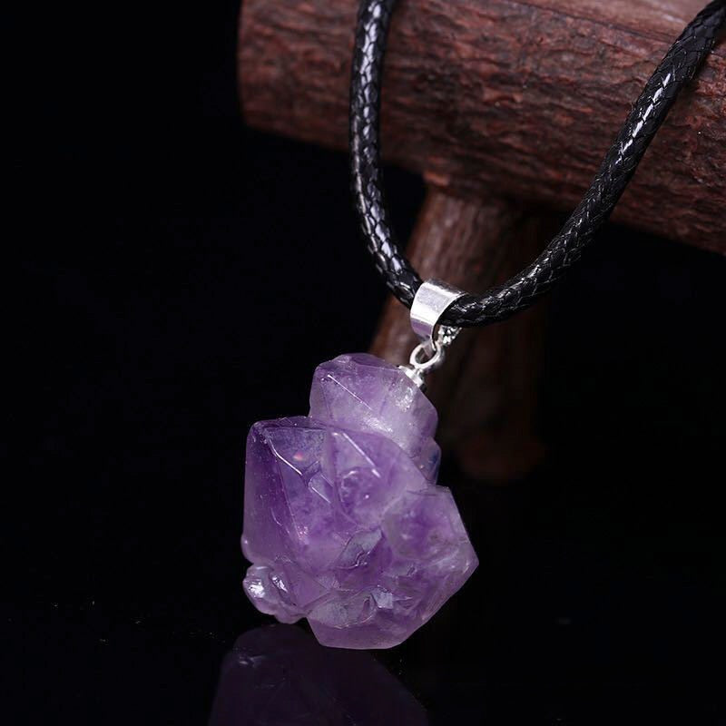 Crystal Uruguay Rough Stone Pendant Energy Healing