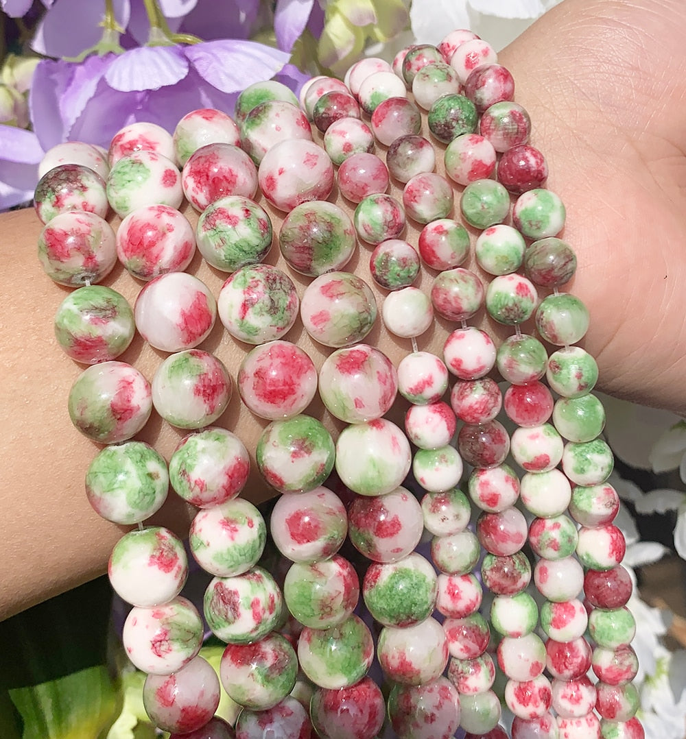 Natural Stone Tourmaline Pink Green Persian Jades