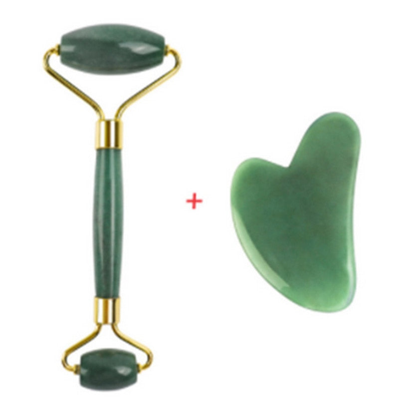 Jade Roller Heart Gua Sha Scraping Board Rose