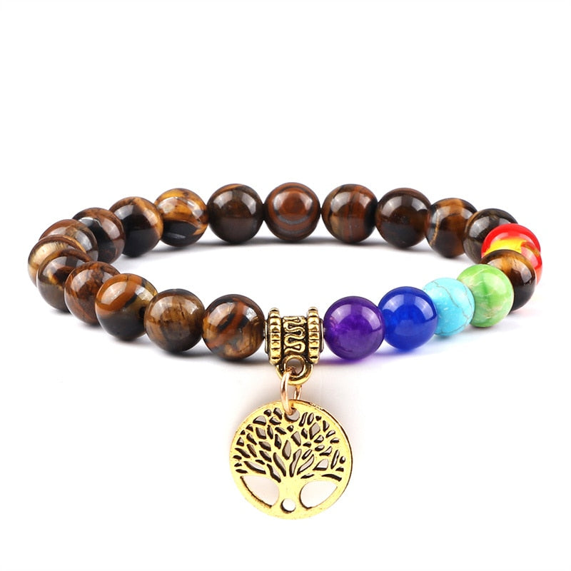 Lava Stone Bracelet Men Women Natural Tiger Eye