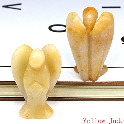 Lucky Angel Figurine Natural Stone And Crystals