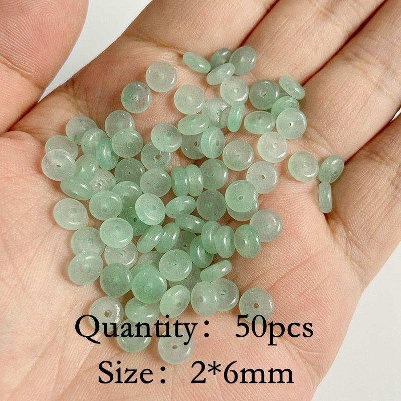 Natural Green Aventurine Jades Stone Pendant Beads