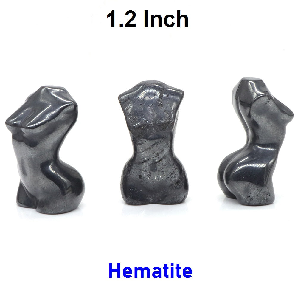 Stone Sex Lady Model Statue Mini Handmade Body Carved