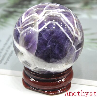 1Piece Natural Rose Quartz Dream Amethyst Ball