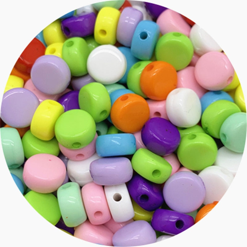 Letter Beads Oval Shape Mixed Alphabet