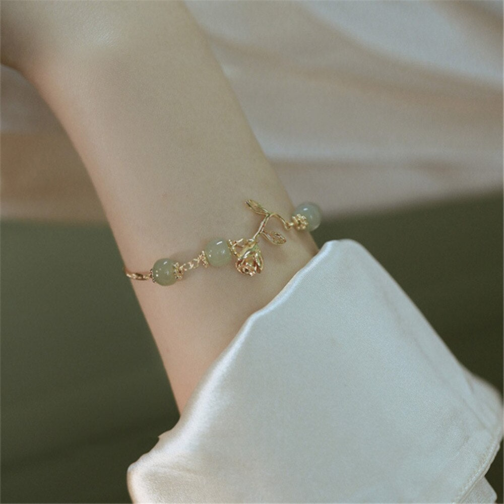 Natural Hetian Jade Chain Female Bracelet