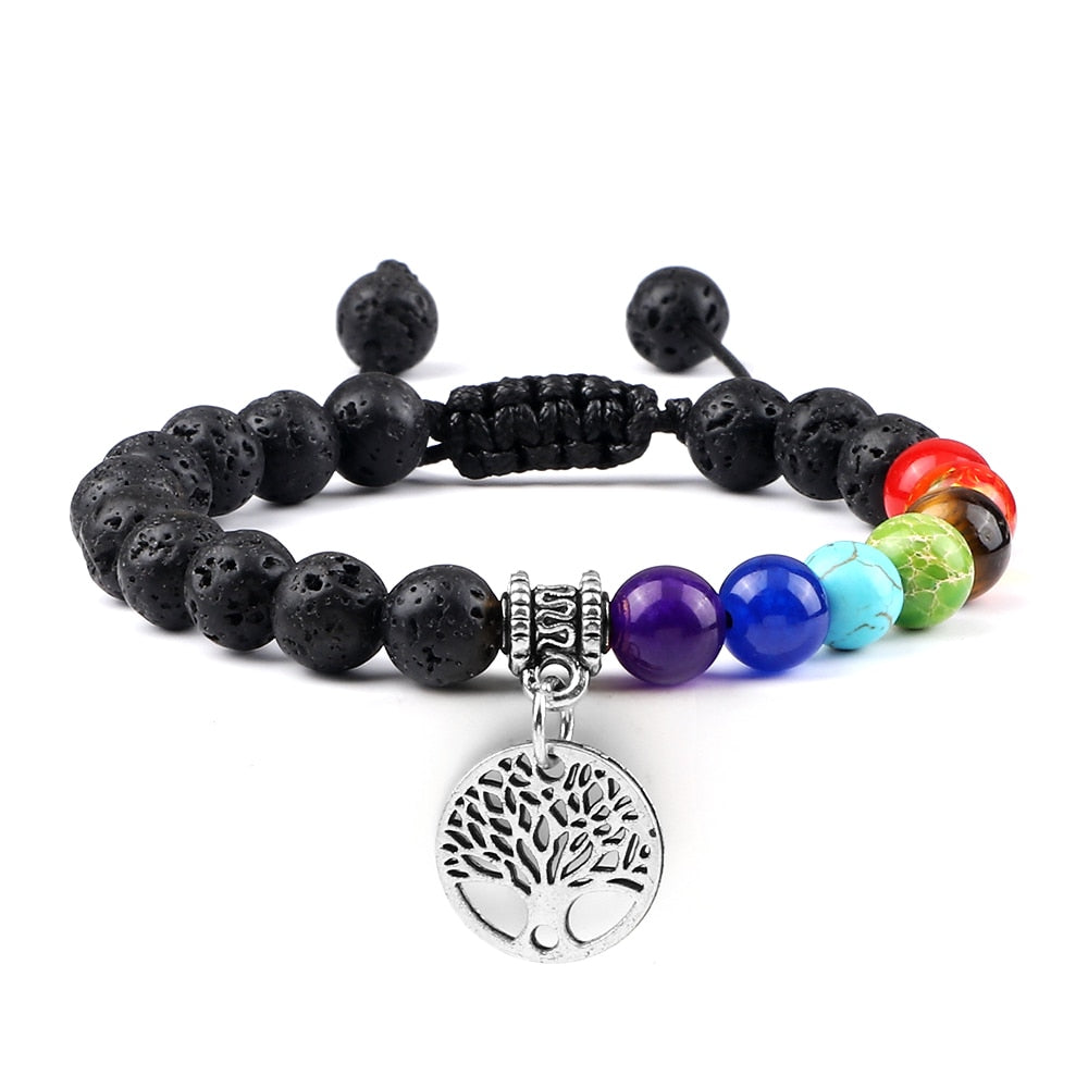 7 Chakra Life Tree Bracelets Natural Stone Healing