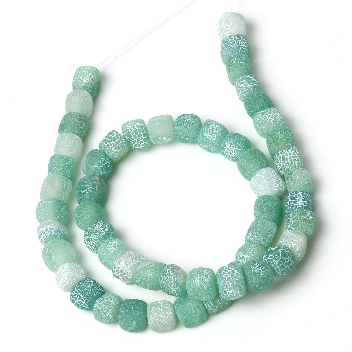 Natural Stone Agate Jade Cube Square Bead