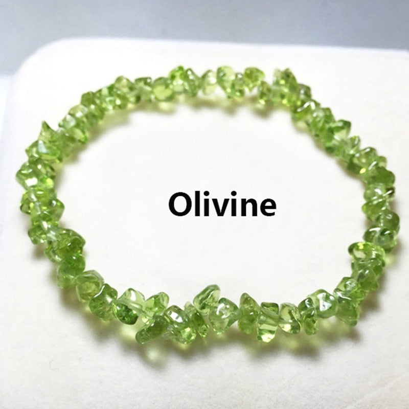 Irregular Natural Gem Stone Bracelet Stretch Chip Beads