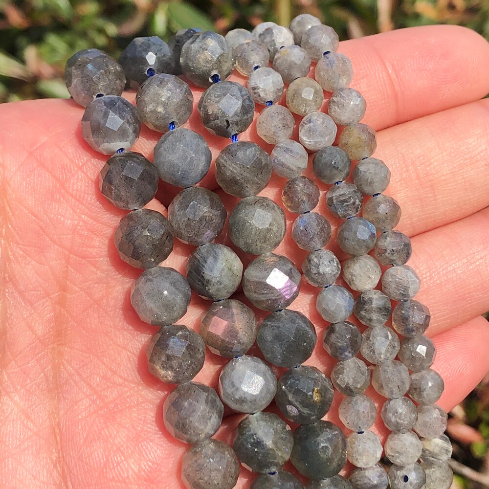 Round Loose Gemstone Beads Bracelet Necklace