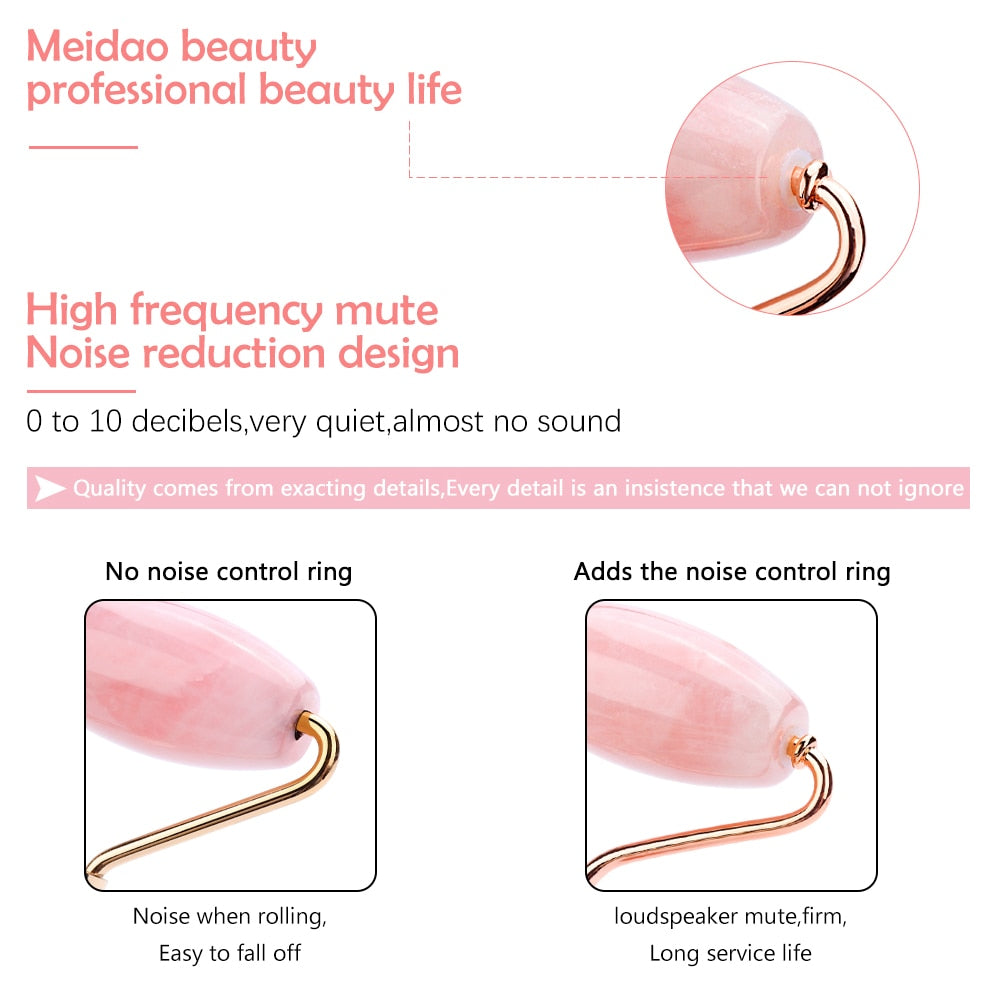 Rose Quartz Roller Natural Jade Facial Massage Roller