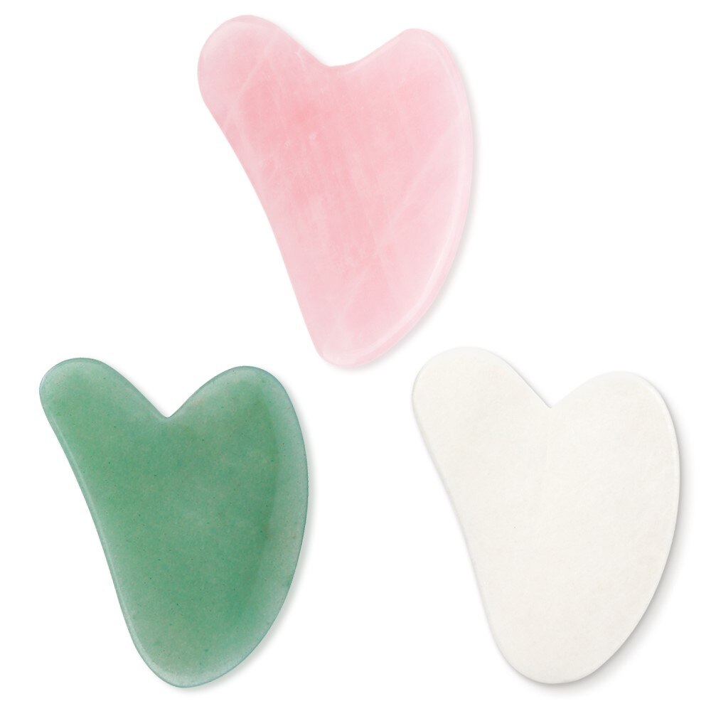 1piece Gua Sha Jade Stone Heart-shaped SPA Handmade