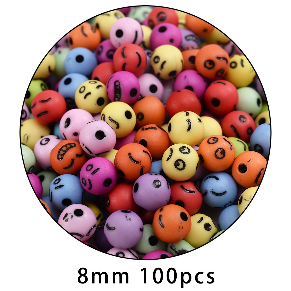 iYOE Mix Acrylic Smiley Beads Luminous Spacer Beads