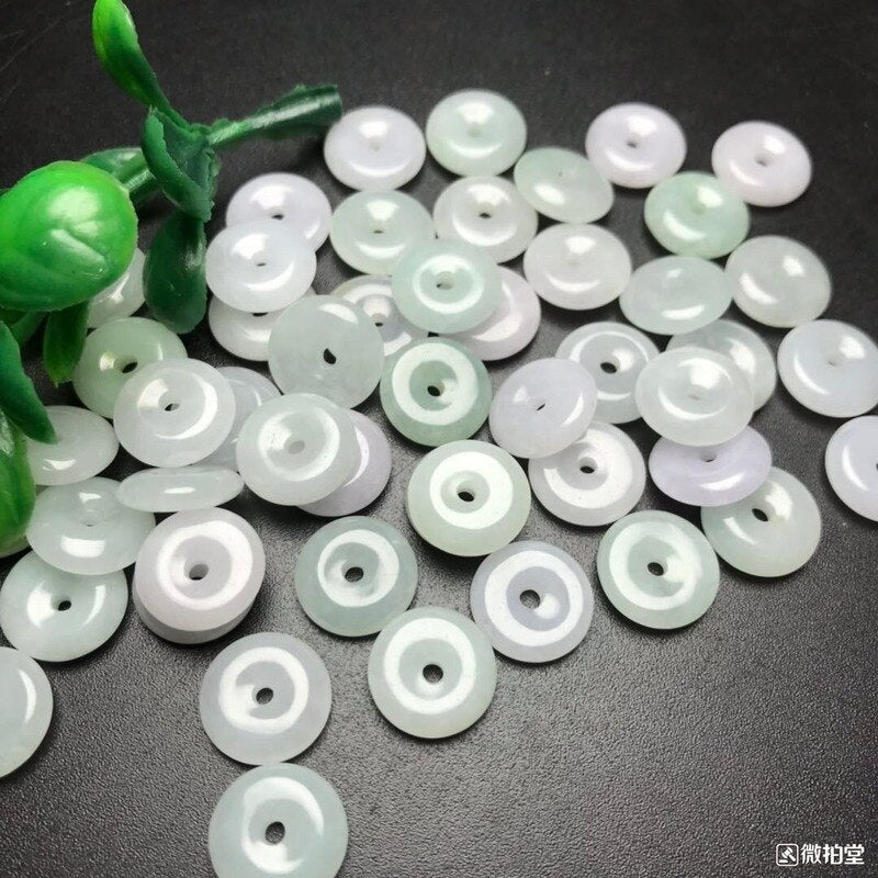 Natural jade Emerald 13mm Safety buckle Bead