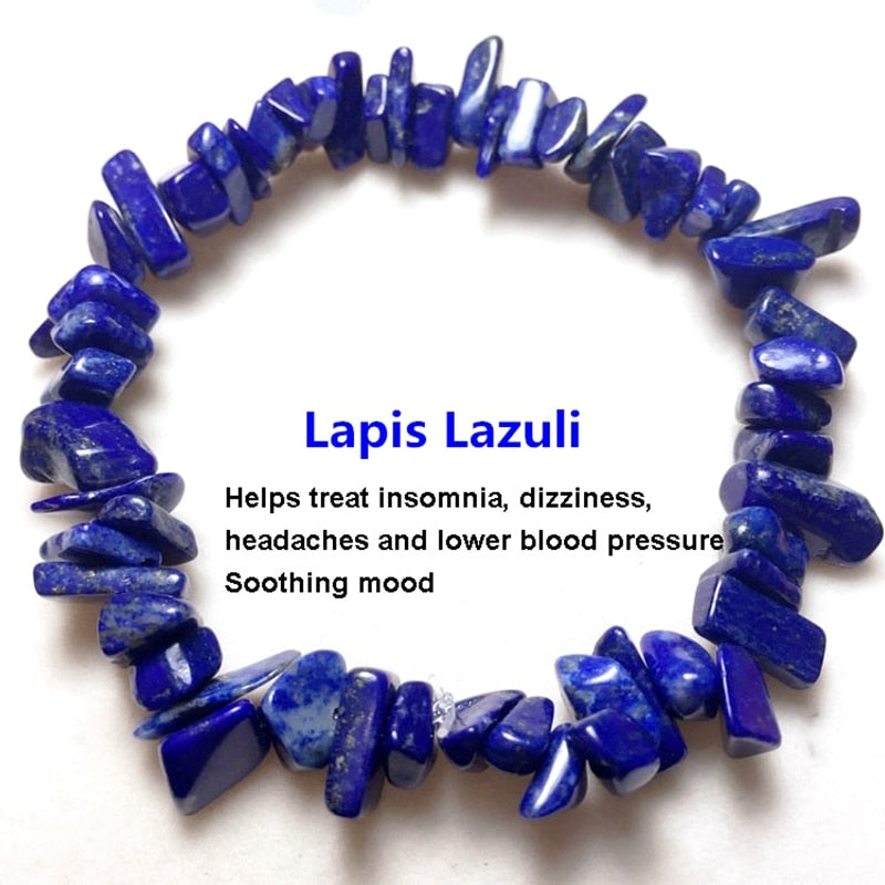 Irregular Natural Gem Stone Bracelet Stretch Chip Beads