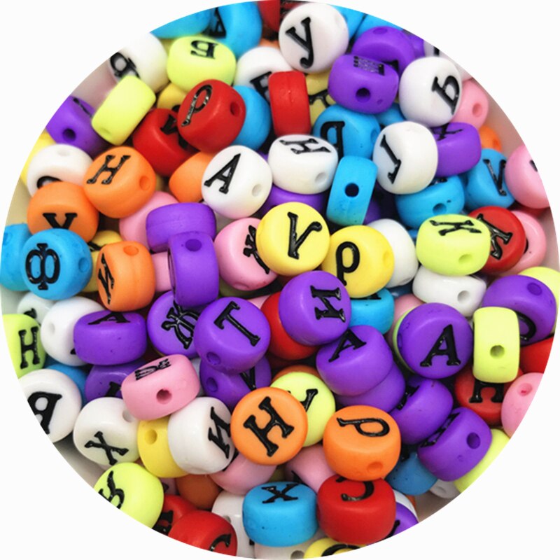 Letter Beads Oval Shape Mixed Alphabet